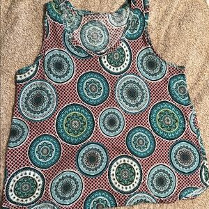 Sleeveless Patterned Top - Multicolor